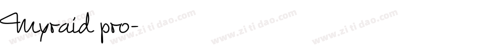 Myraid pro字体转换